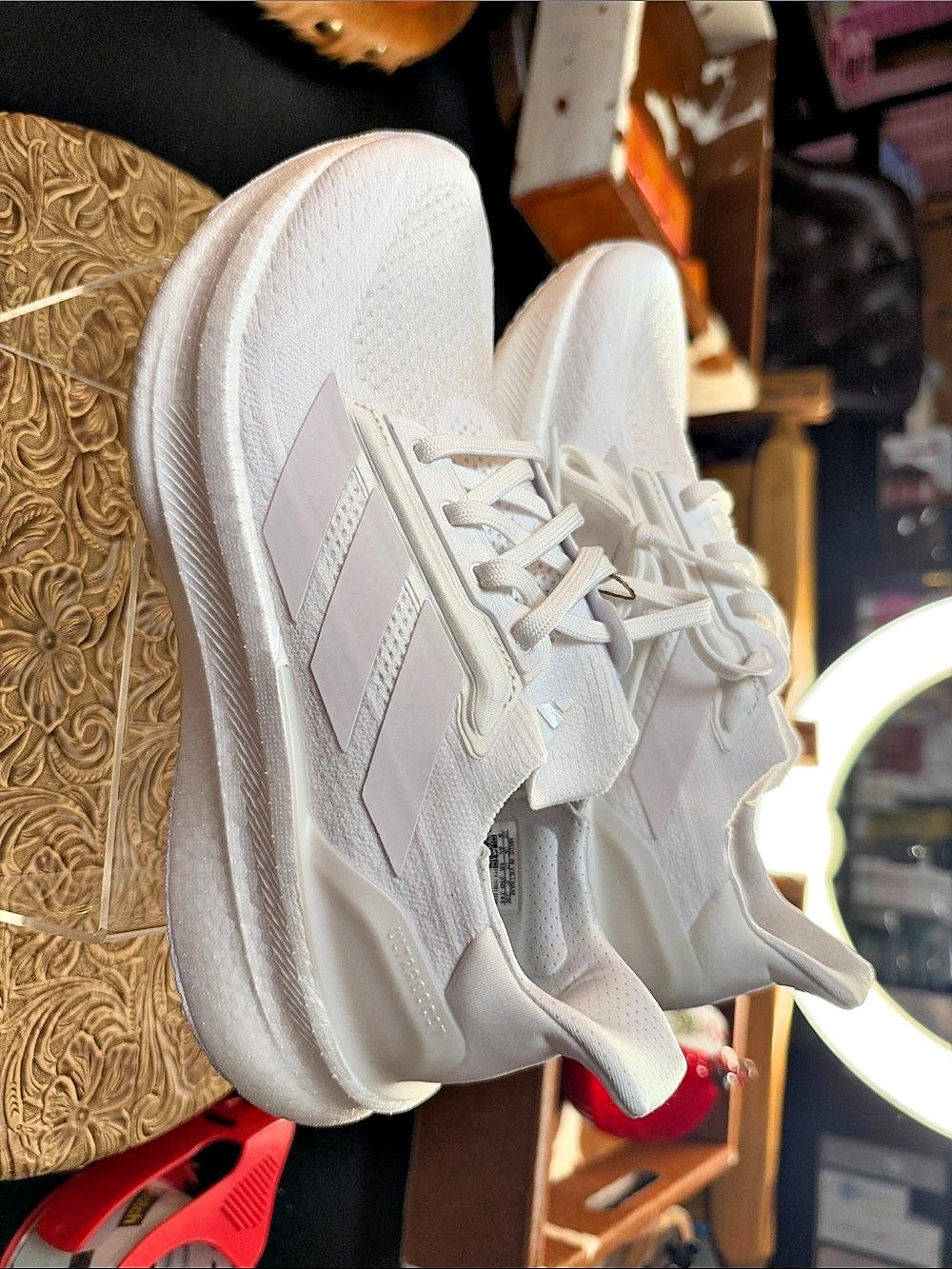 adidas Ultraboost Light Triple White Sneakers Like New